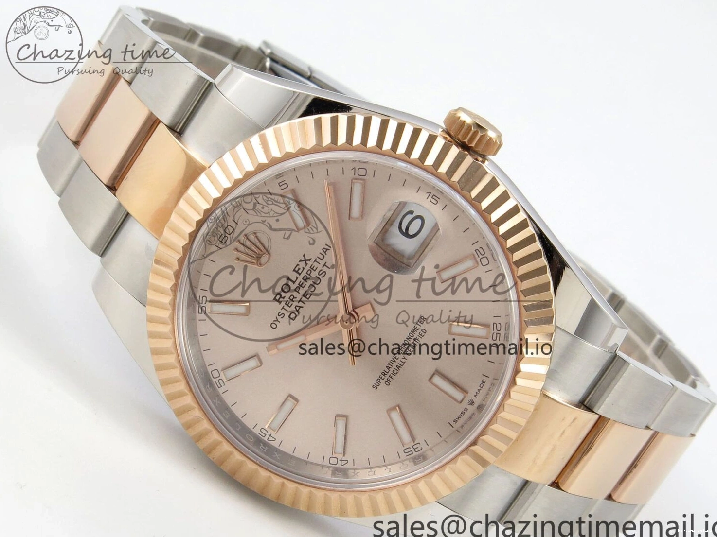 0127 Sporty DateJust 41 126331 SS RG ARF 1:1 Best Edition RG Stick Dial on Oyster Bracelet SH3235 (Weighted) 197